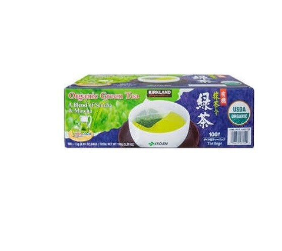 2-PACK Kirkland Organic Japanese Green Tea, Blend Sencha & Matcha 100 bag each