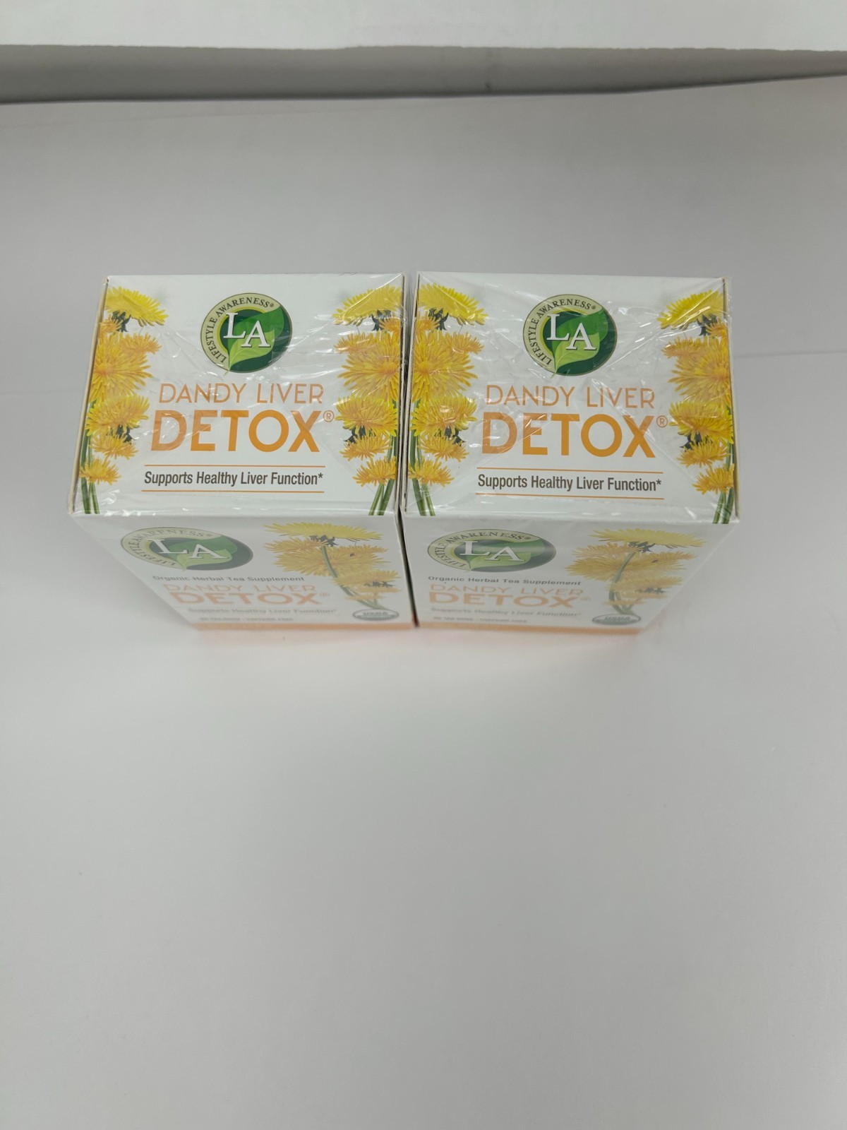 2 Boxes Organic Dandy Liver Detox Tea, 20 Count Each Best By 09/2027