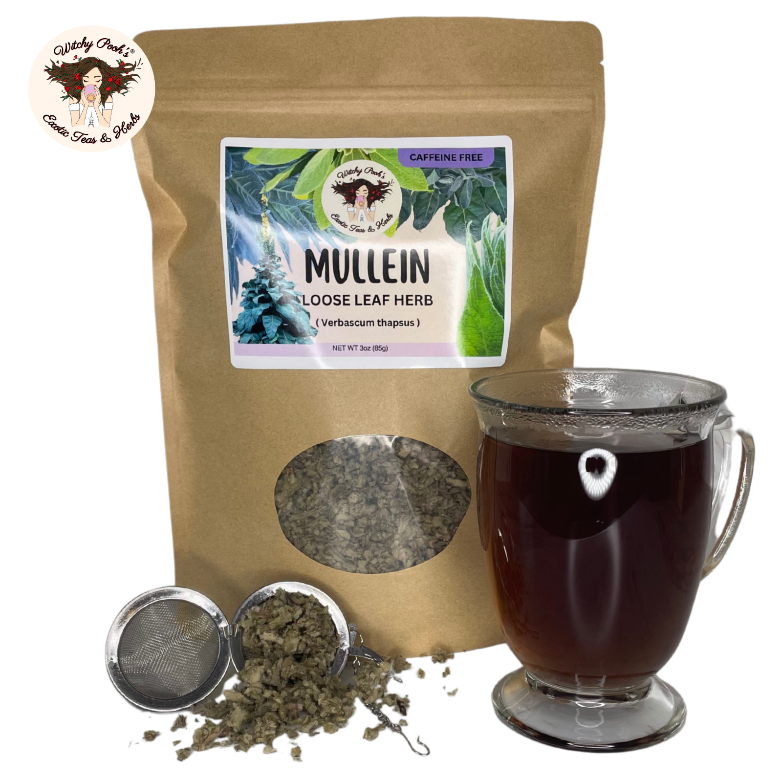 Witchy Pooh’s Mullein Leaf Tea – Loose Leaf Herb, Caffeine Free