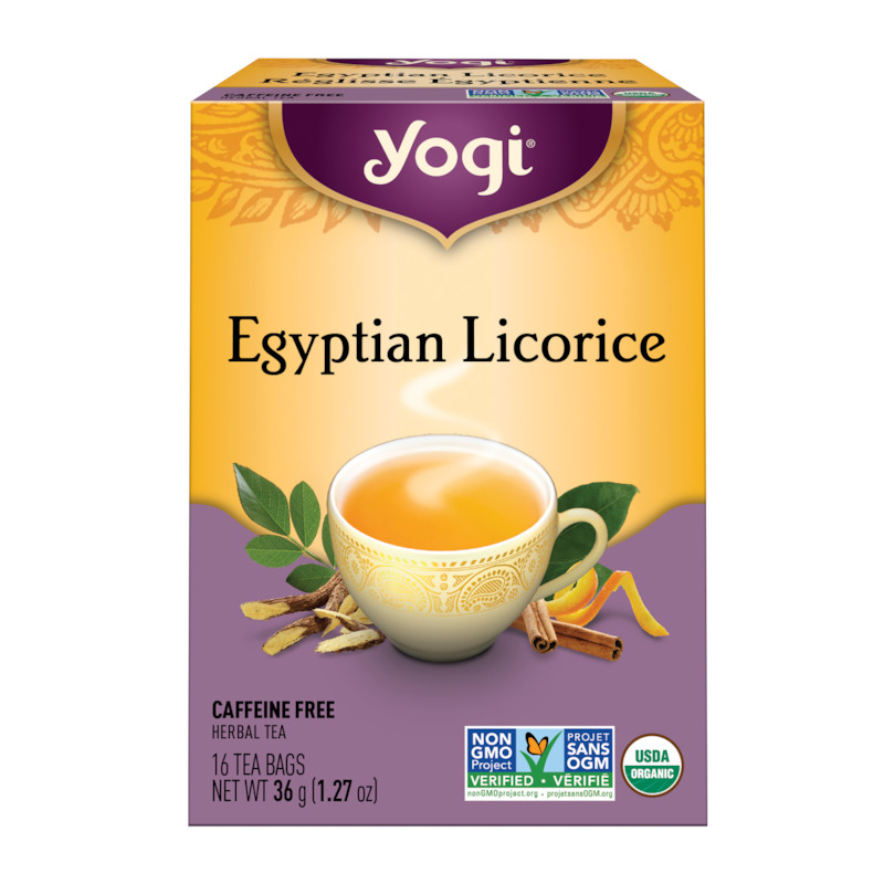 Yogi Tea – Egyptian Licorice Herbal Tea – 16 Bags – Pack of 4