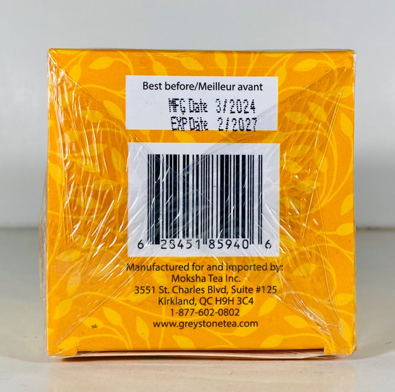 MOSKHA Organic Soursop Green Tea and Lemon, NON-GMO, 20 Individual Tea Bags 2027
