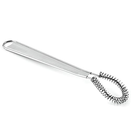 Silver Stainless Egg Beater Steel Mini Spring Coil Whisk Handheld 1,