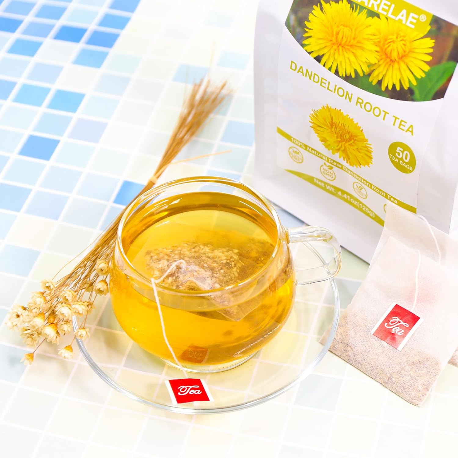 TEARELAE – Dandelion Root Tea – 2.5G X 50 Count Premium Raw Dandelion Root Tea B