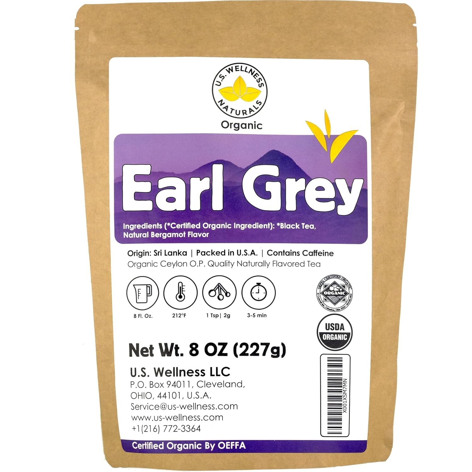 Earl Grey Tea FLORAL & CITRUSY Natural Bergamot Flavor Blended with ORGANIC L…