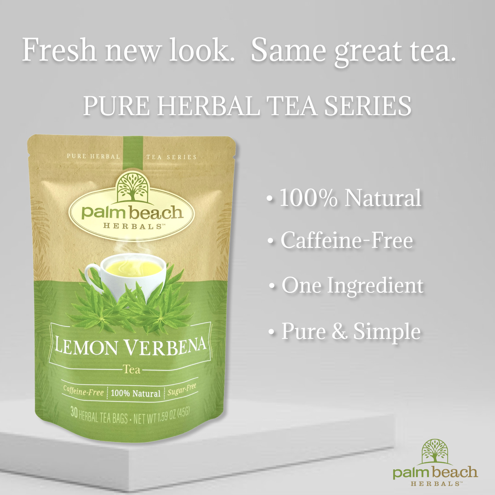 Lemon Verbena Tea by Palm Beach Herbals | 30ct, Caffeine-Free