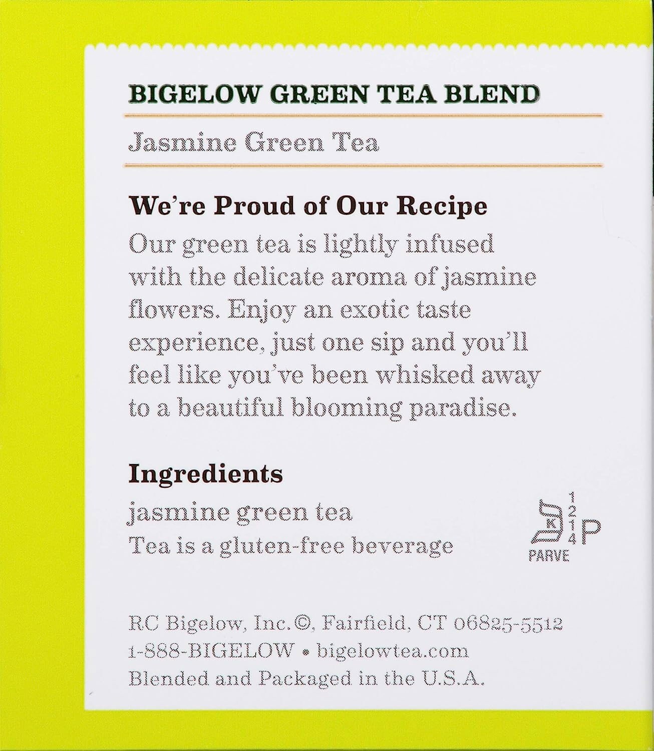 Bigelow Jasmine Green Tea – 20 tea bags
