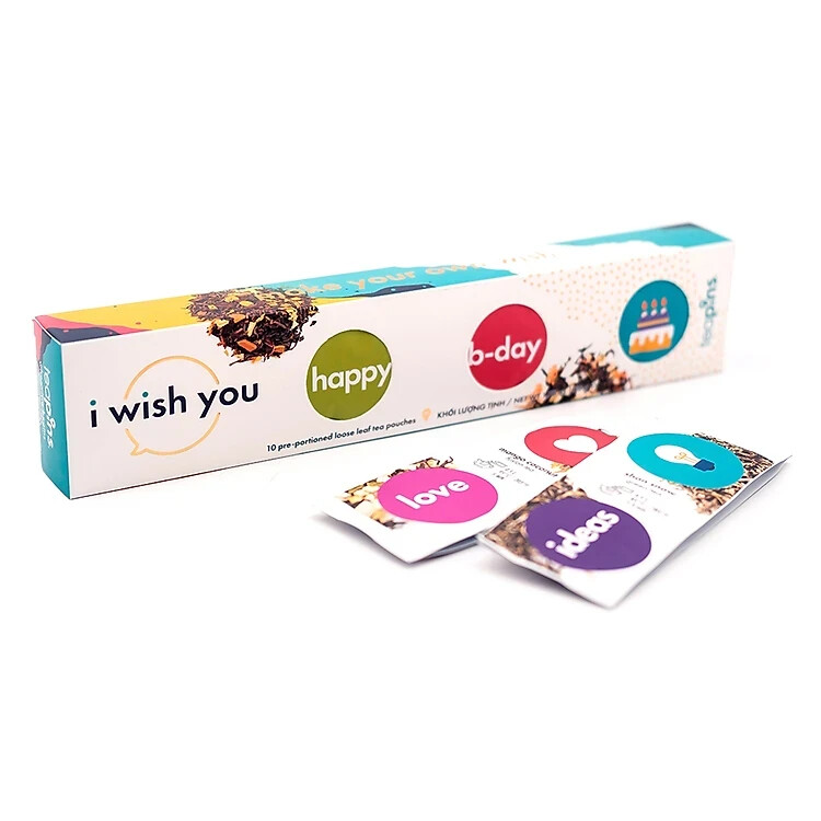 Teapins I Wish You Gift Set Tea Collection 50g Gift Box (5g x 10 Tea Bags)