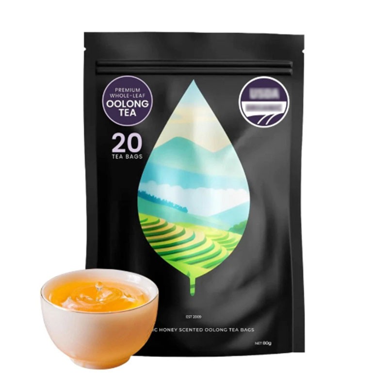 PiPi Tea Organic Oolong Tea Bags – Whole Leaf, 20 Bags (4g Each) – Cortisol & Ca