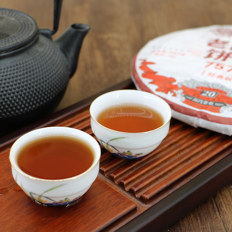 2019 LaoTongZhi 7578 Batch 191 Ripe Puer Old Comrade Haiwan Shu Pu Er Tea 357g