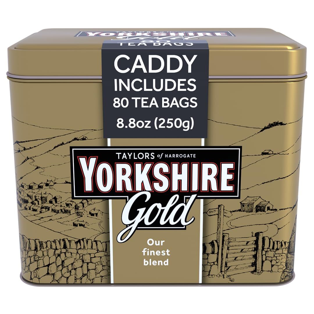 Taylors of Harrogate Yorkshire Gold Tin, 80 Teabags (Packaging may vary)