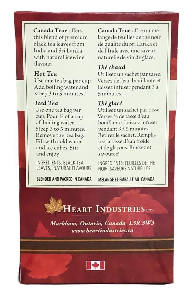 Canada True Icewine Tea, 25 Tea Bags, 50g (1.75oz) – FREE SHIPPING