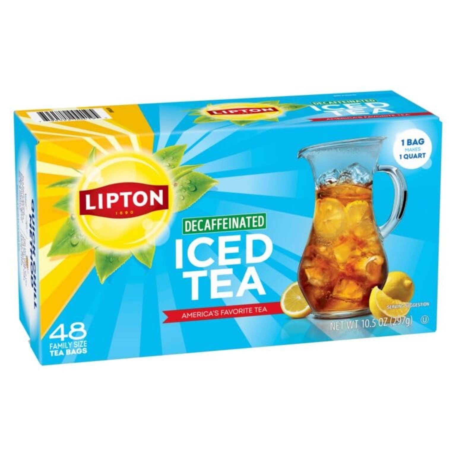 Decaf Black Iced Tea Bags – Family Size, Zero Calories, 96 Total Bags, Refreshin