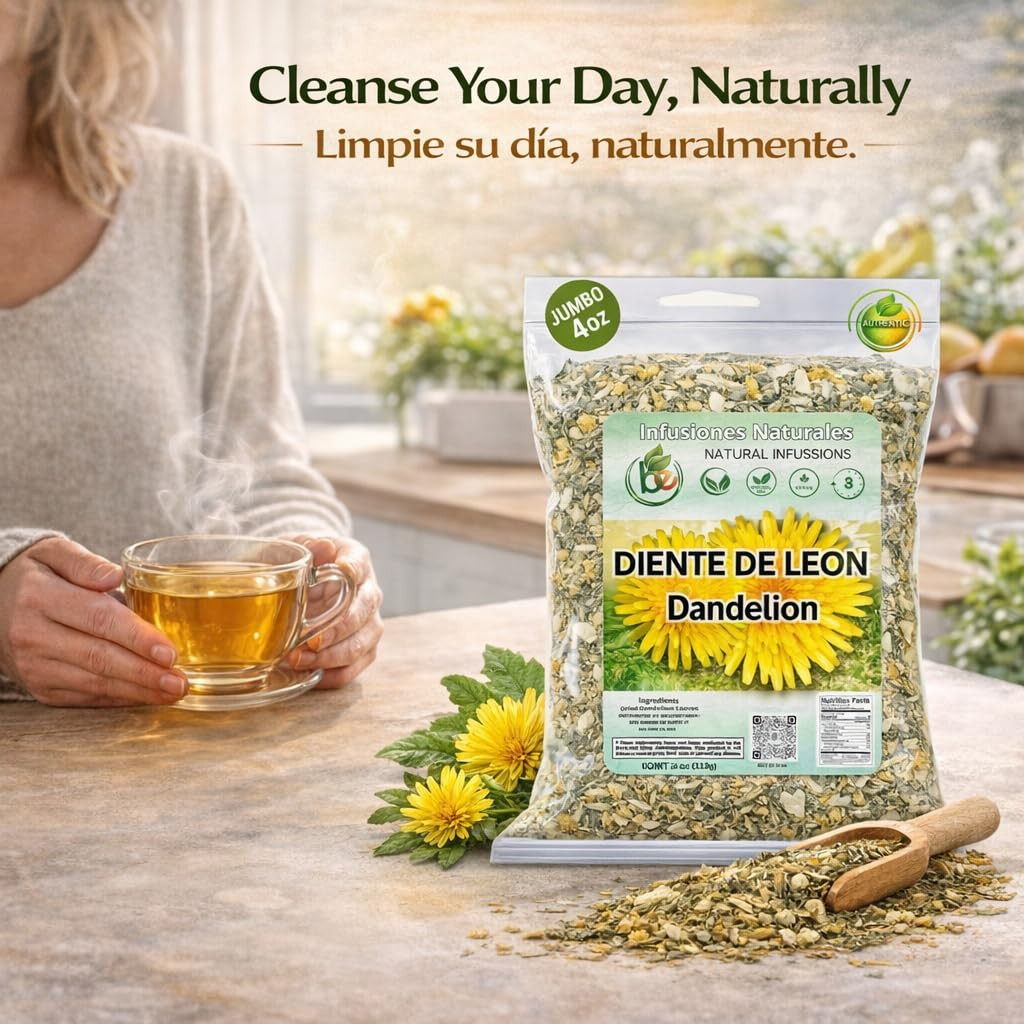 Diente de León Herbal Tea – Dandelion Loose Leaf – 4 oz (113 g) – 100% Natural,