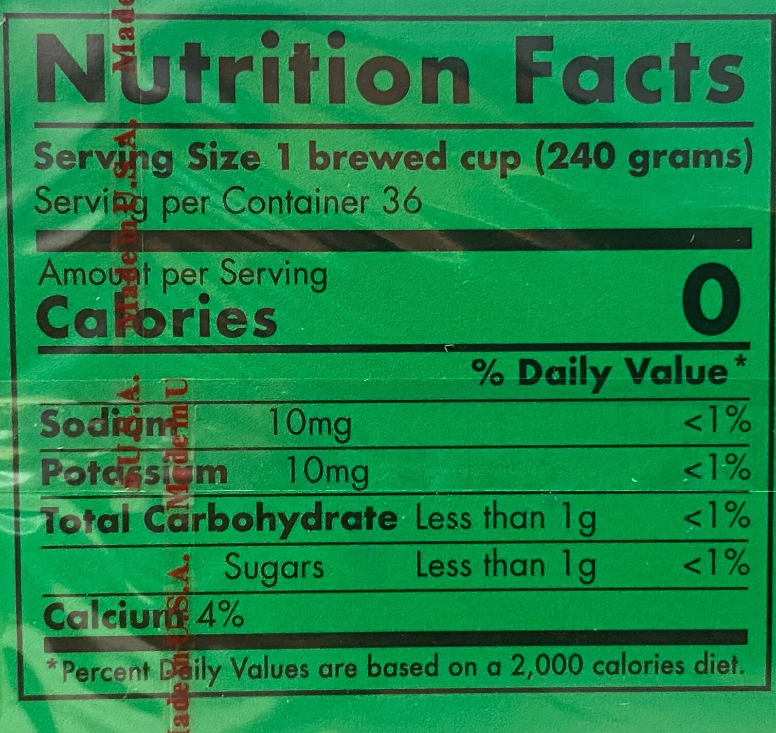 1 Box, China Slim Herbal Tea Extra Strength Delight 36 Tea Bags