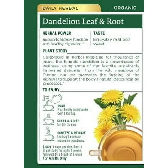 Dandelion Leaf & Root Tea 16 Bag…