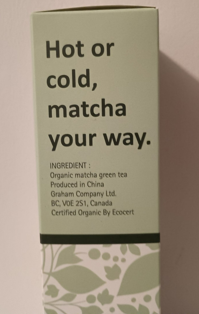 Harmony® Pure Organic Matcha Green Powder on-the-go Tea Tubes 80 Ct Box 10/2027