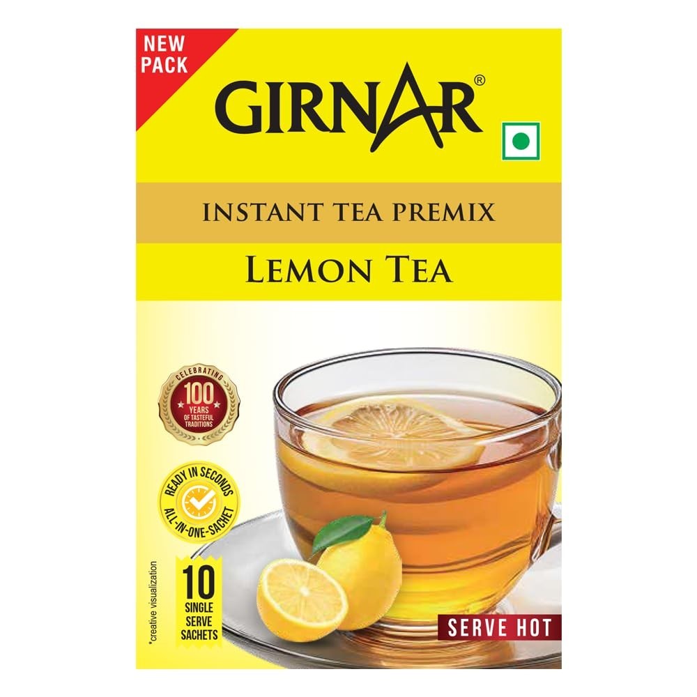 Girnar Instant Premix Lemon Black Tea Granules(10 Sachets), 10 Grams
