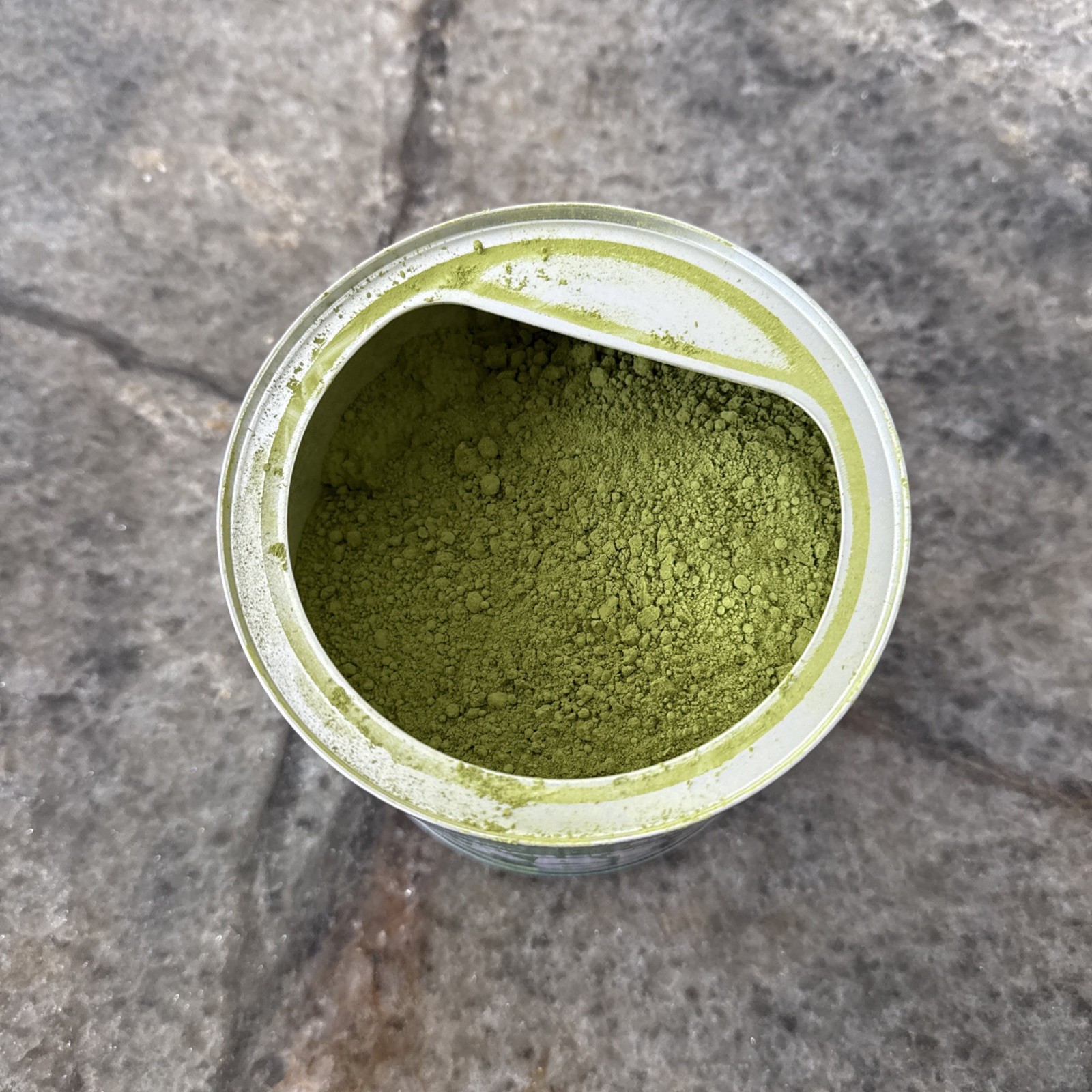 Certified Organic Matcha Green Tea Powder (8 oz can) open container 301 servings