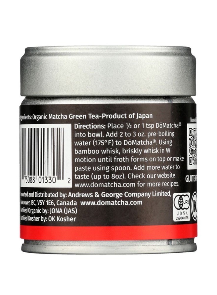 2x DoMatcha Organic Ceremonial Matcha Powder 1oz Tins Premium Japan Green Tea