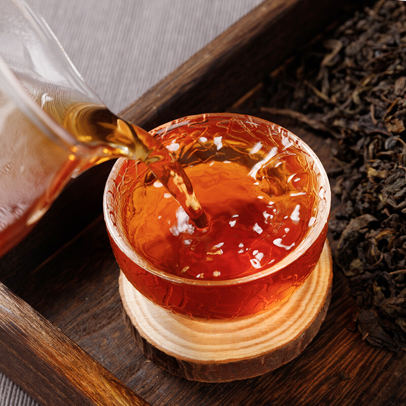 Tian Jian Dark Tea in Cotton Bag Heavenly Tips Hunan Anhua Tianjian Hei Cha 500g