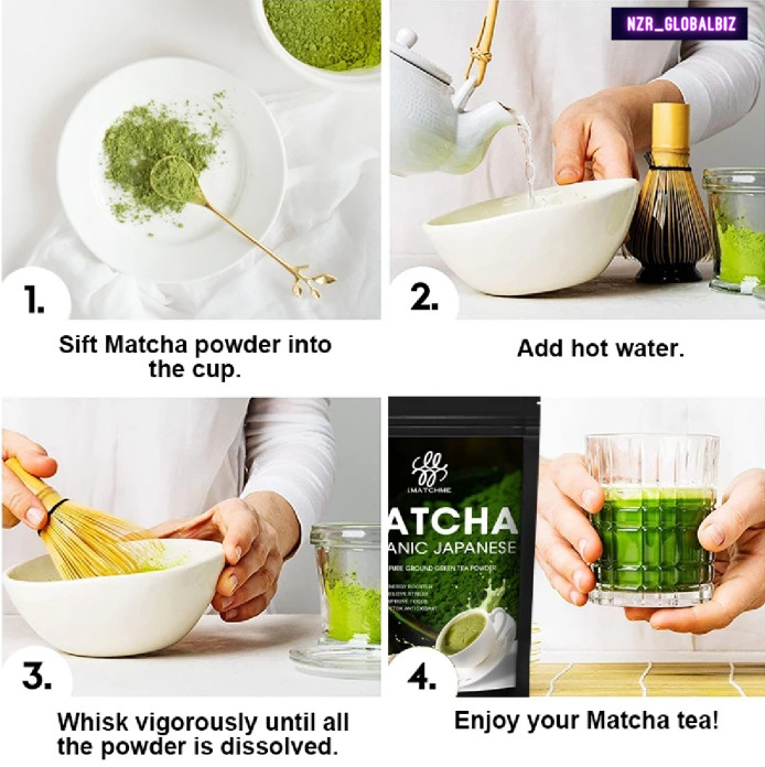 100% Organic Matcha Japanese Green Tea Powder –Pure, Unsweetened –Keto Superfood