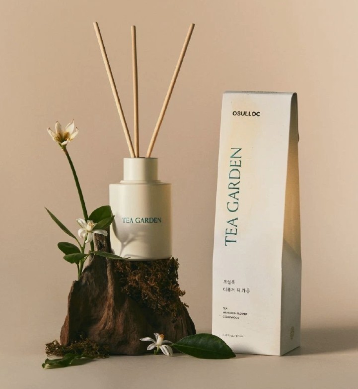 Osulloc Tea Garden Diffuser 100ml Jeju Green Tea Mandarin Flower Cedarwood Scen