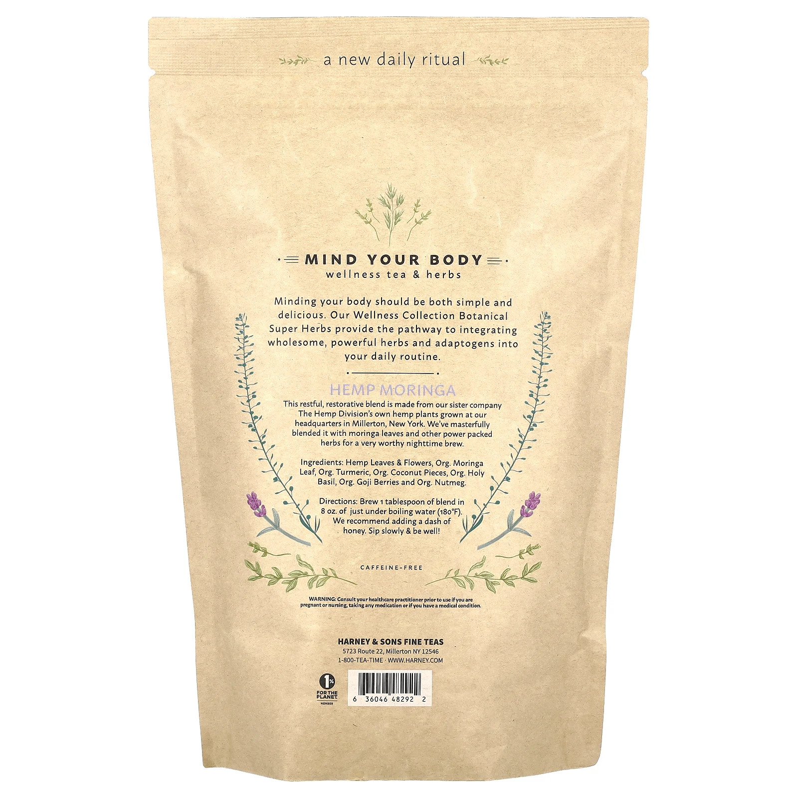 Hemp Moringa Loose Herbs, Deep Sleep, Caffeine Free, 10 oz (283 g)