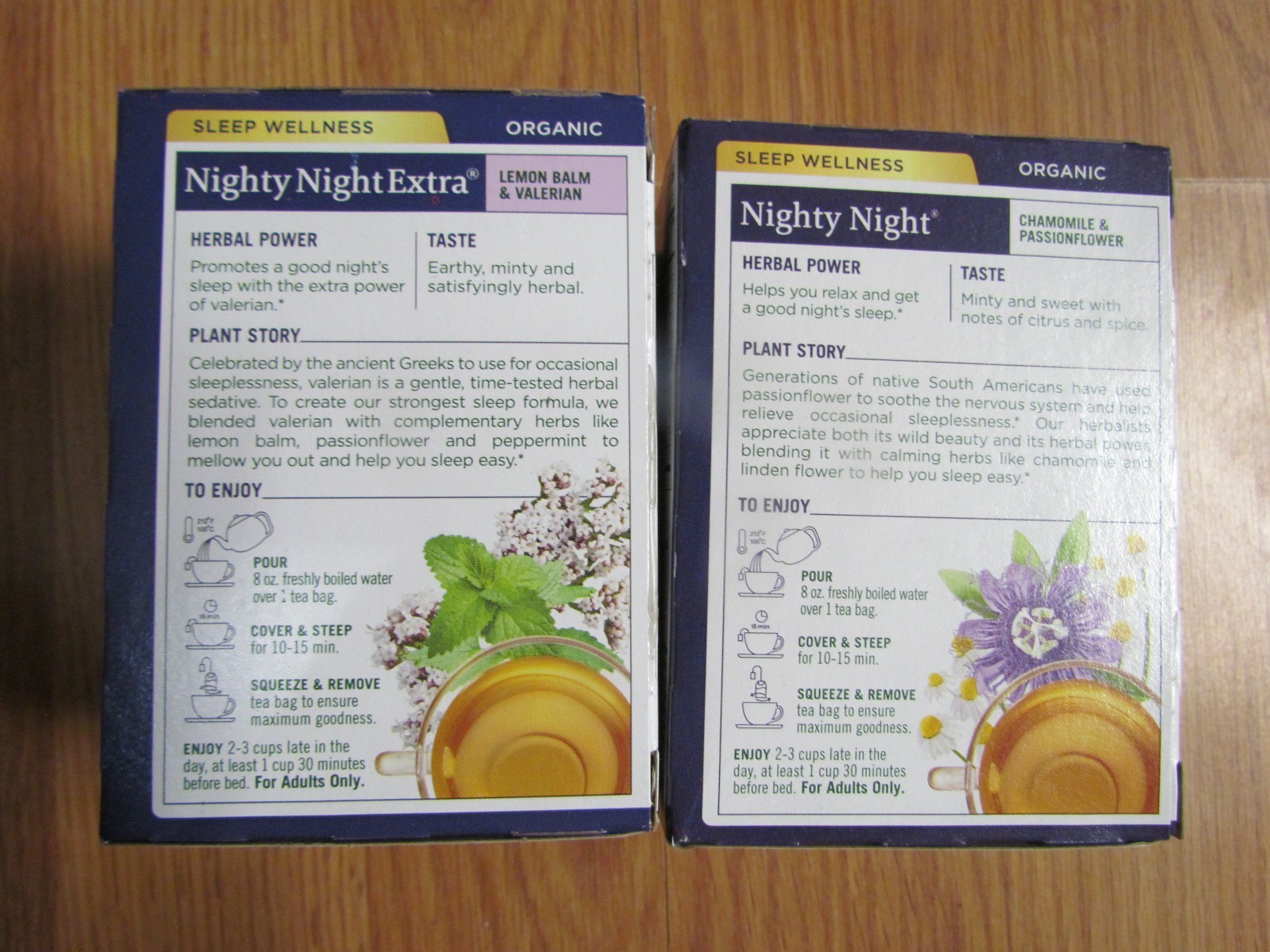 6 Traditional Medicinals Organic Nighty Night Tea Lemon Balm Valerian/Chamomille