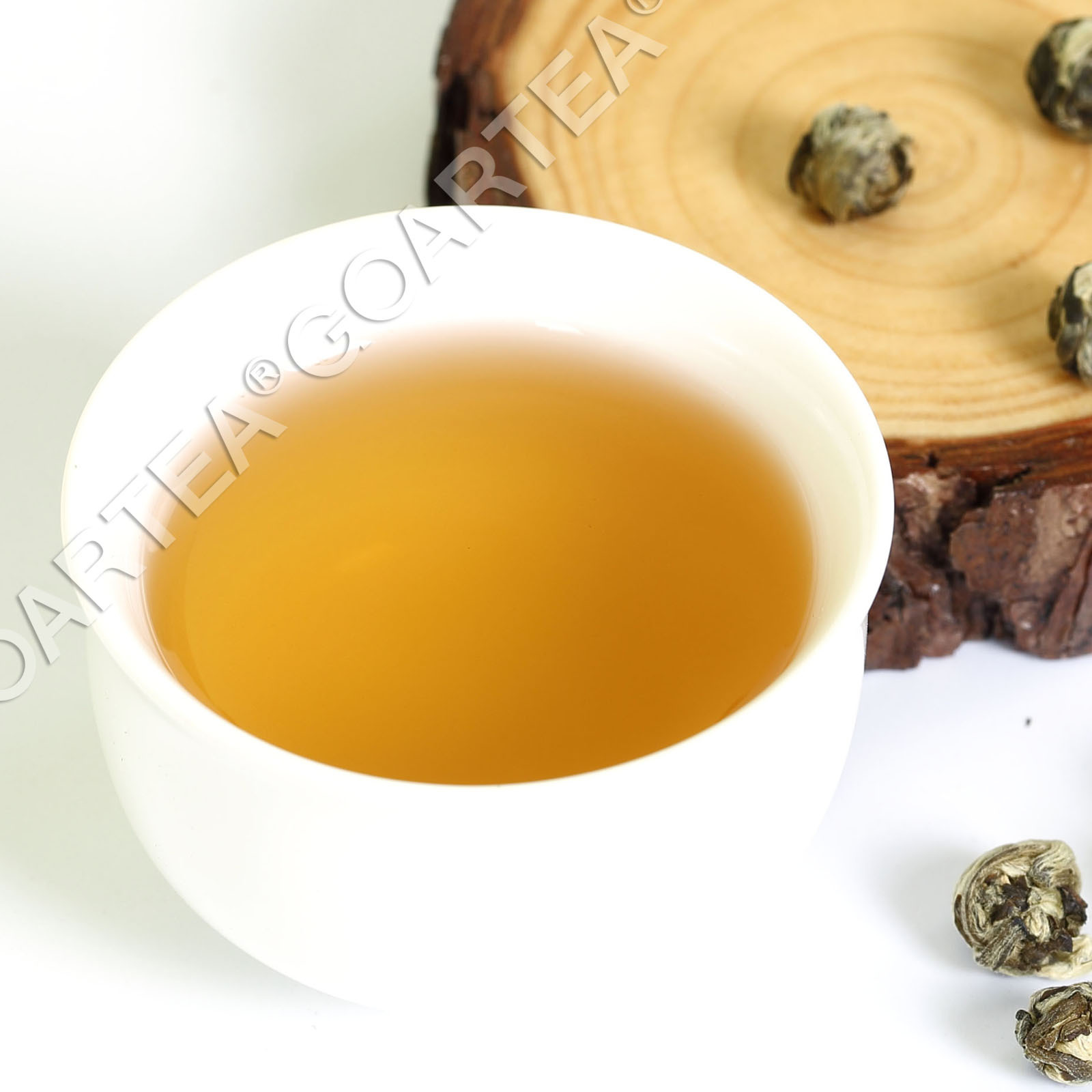 GOARTEA Premium Jasmine Dragon Pearl Loose Leaf Chinese Green Tea Hand Rolled