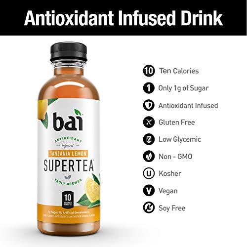 Bai Iced Tea Tanzania Lemon Antioxidant Infused Supertea Crafted with Real Te…