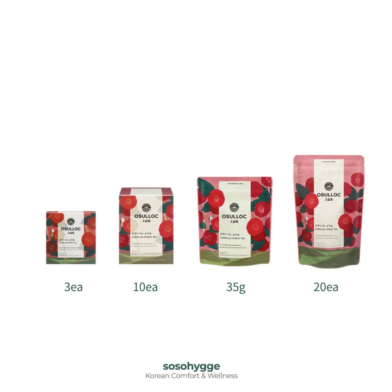 OSULLOC Camellia Forest Tea Jeju Floral Black Tea Blend Korea Loose Leaf Tea 35g