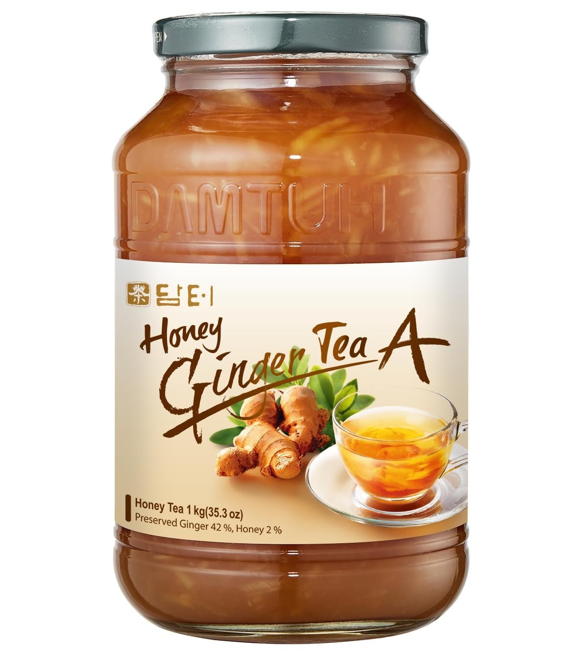 Damtuh Korean Honey Ginger Tea 2.2 lbs– Traditional Fruit Honey Tea – New Sealed