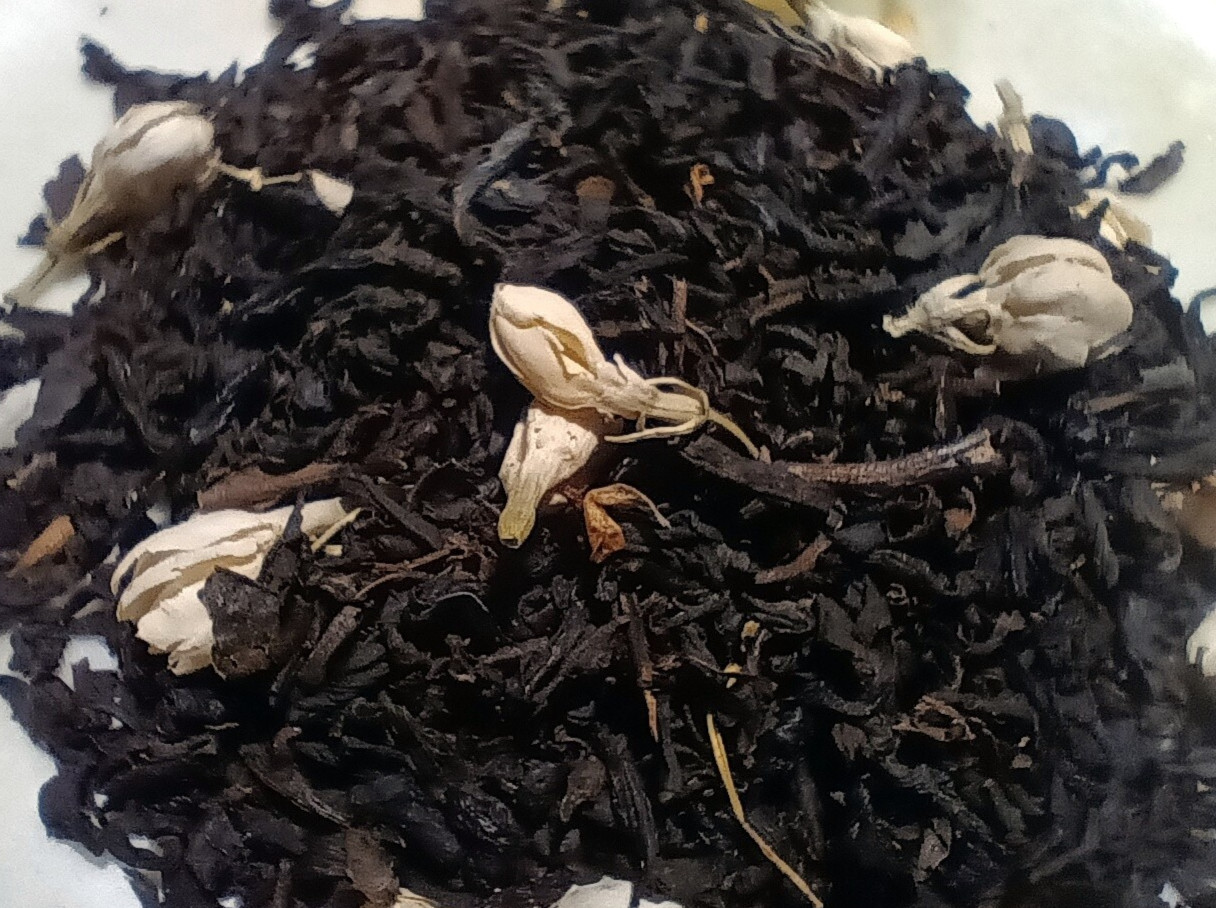 Tea Jasmine Flower Peach Loose Leaf Aged Asian Black Fruity Tea Blend Natural CB