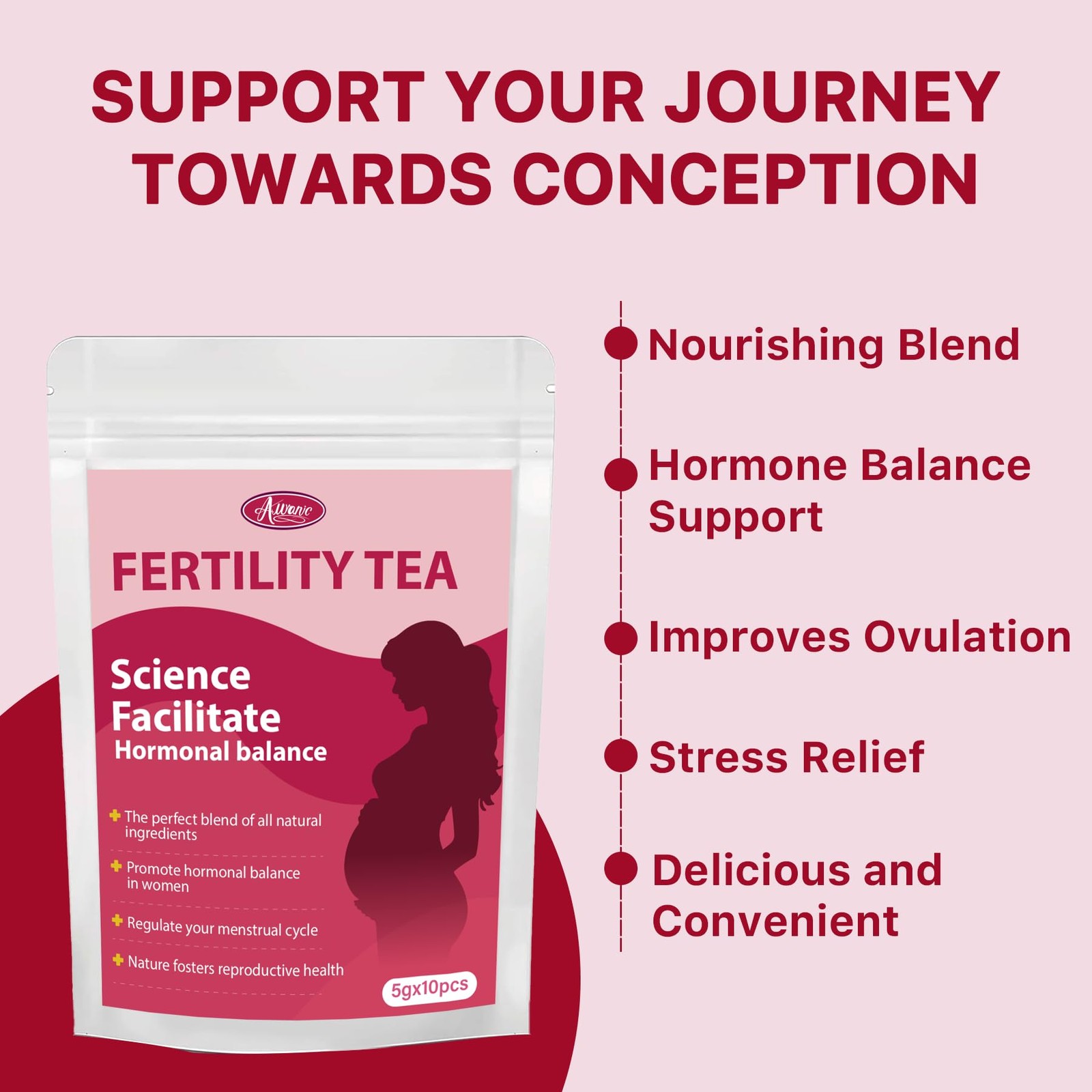Natural Fertility Tea for Women to Get Pregnant Fast, Menstrual Cycle & Hormo…