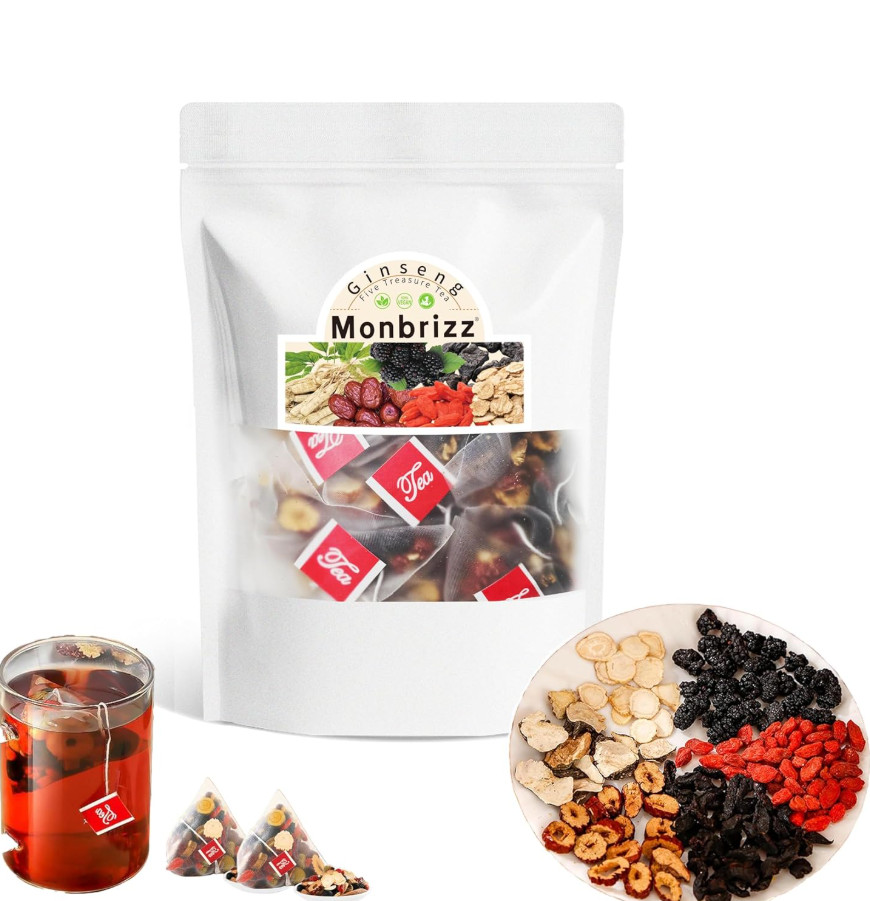 Monbrizz kidney tea formula Ginseng Six treasure tea te divina maca root Goji…