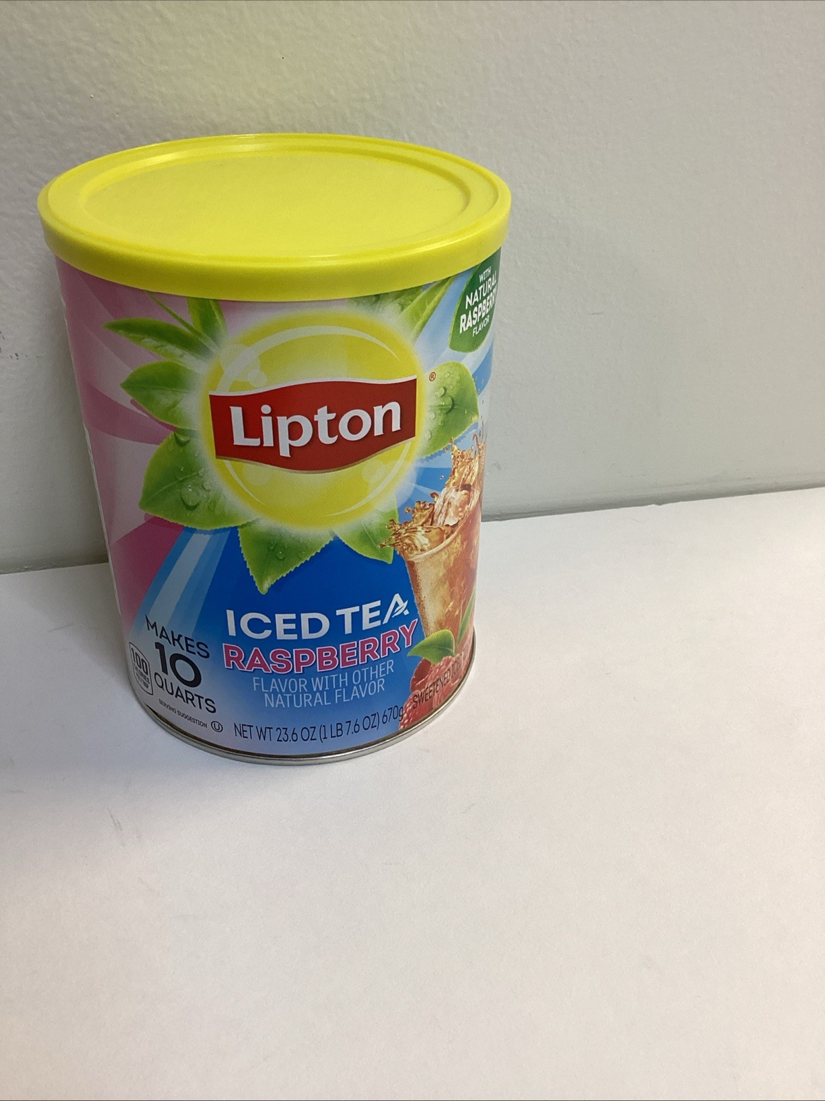 Lipton Iced Tea Raspberry Iced Tea Mix, Makes 10 Quarts NEW HTF Exp 03/05/26