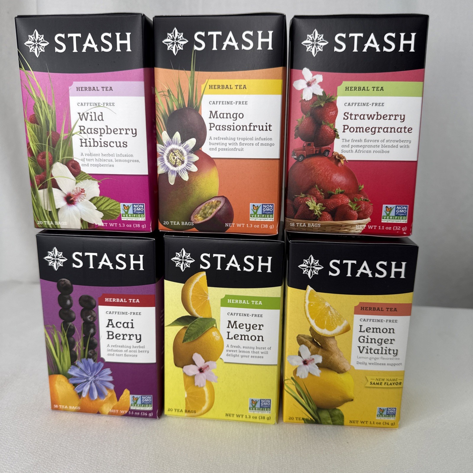 6 Pack Stash Fruity Herbal Tea 6 Flavor Assortment 116 ct Tea Bags BB 12/2026