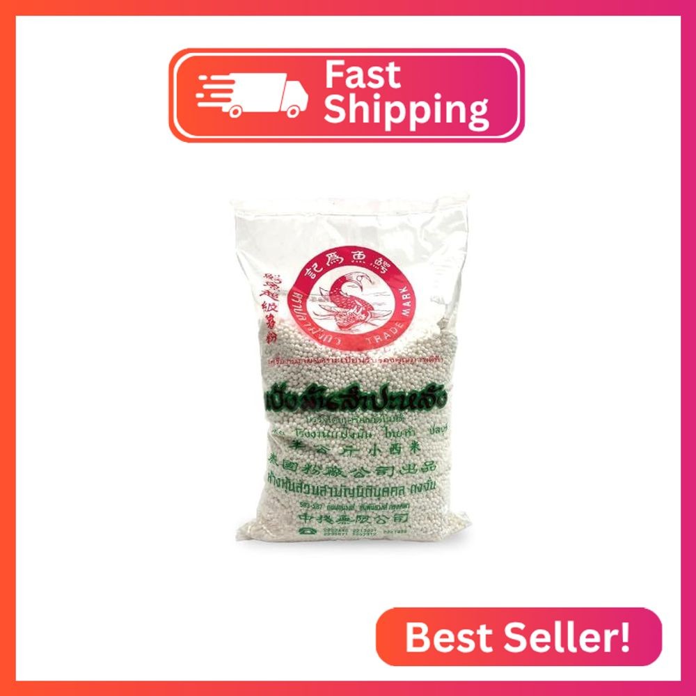 Authentic Thai Small Tapioca Boba Pearls (Sago Balls) from Cassava – Perfect for