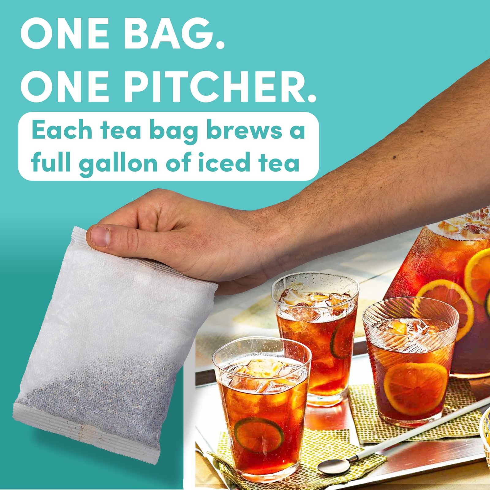 Black Orange Pekoe Iced Tea Bags, 1 Gallon Tea Bags, 48 Count, Bulk Iced Tea …
