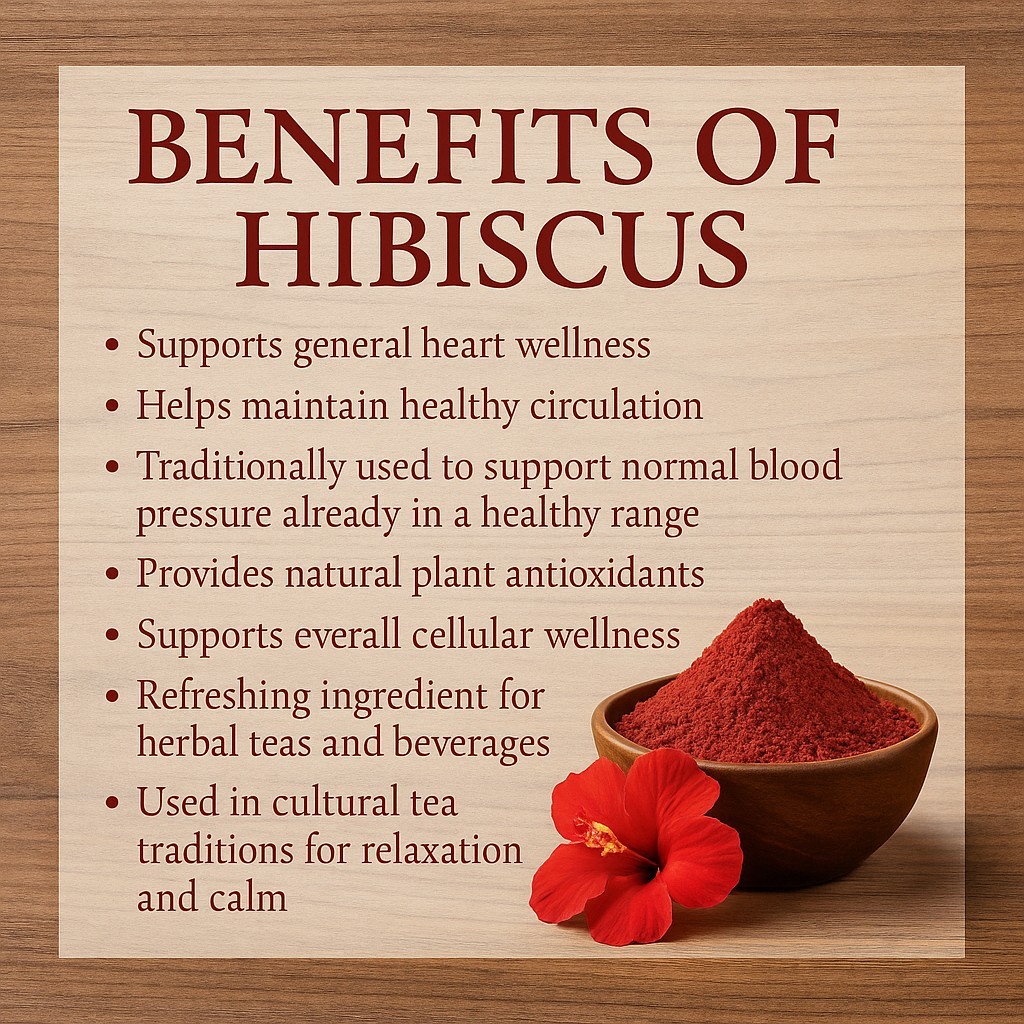 Organic Hibiscus Flower Powder – 1 lb – JML Premium Spice – Tea & Wellness