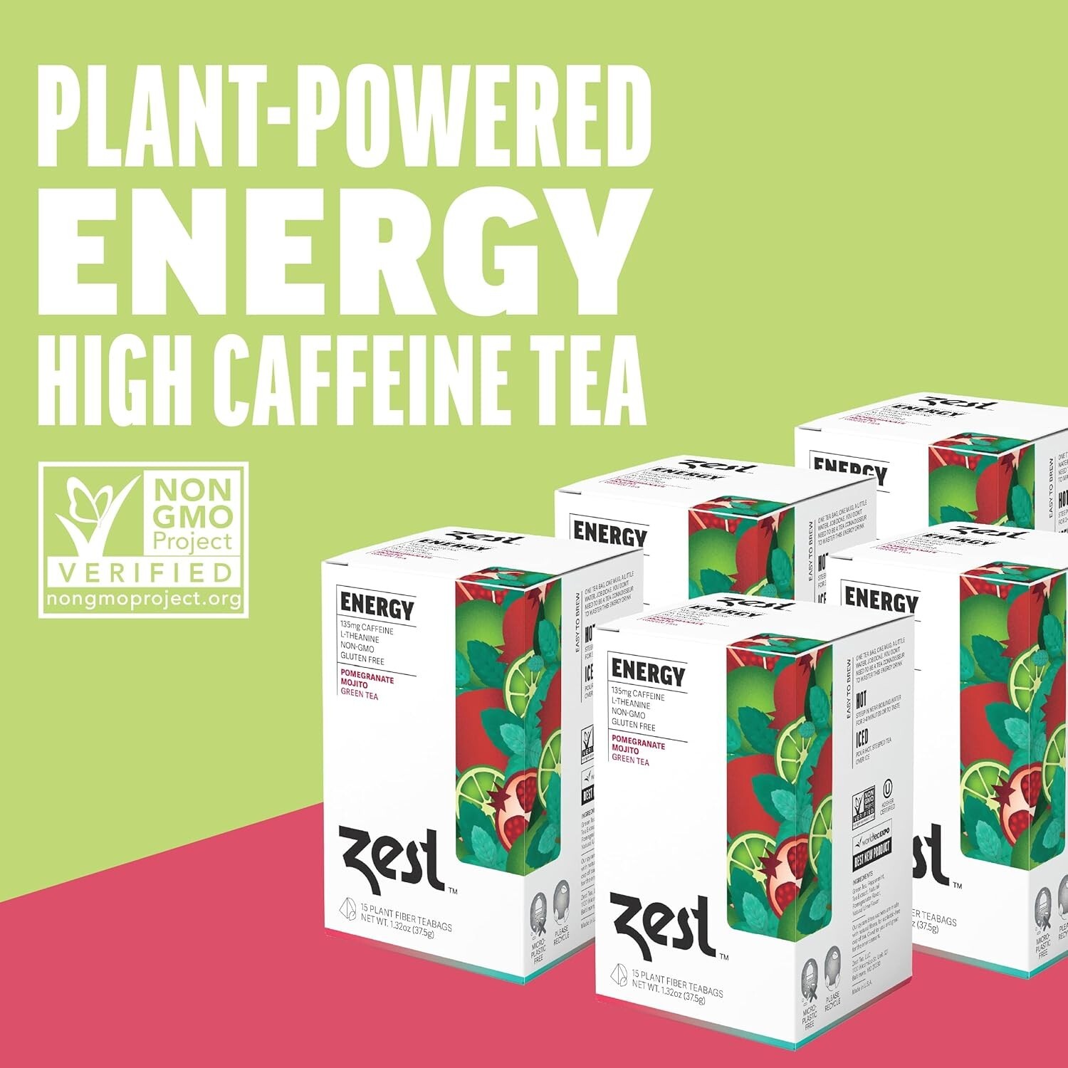 Healthy Black Coffee Substitute – High Caffeine Tea with Amino Acids, 15 Sachets