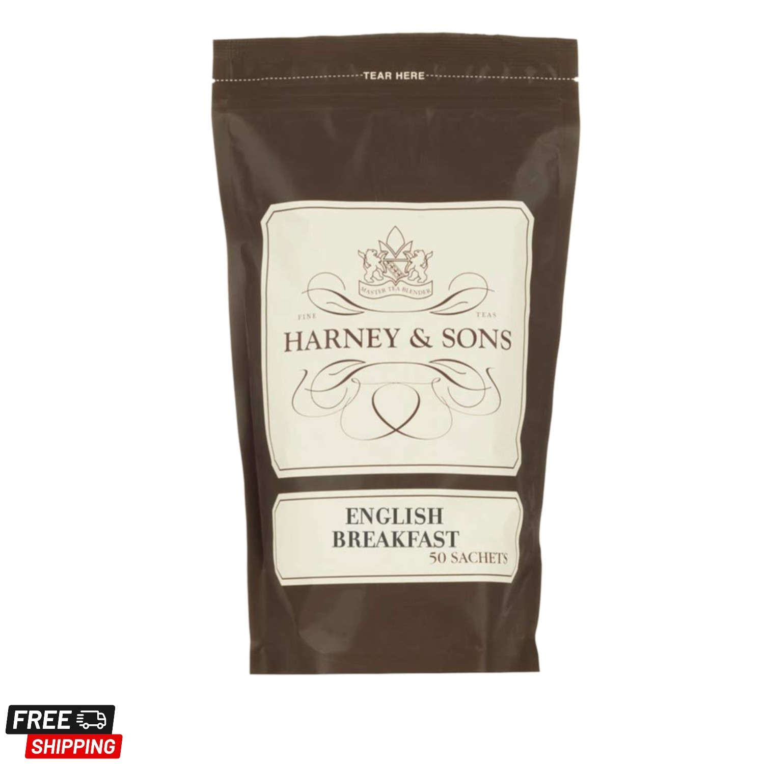 English Breakfast Tea – 100% China Black Tea, Caffeinated, – Bag of 50 Sachets