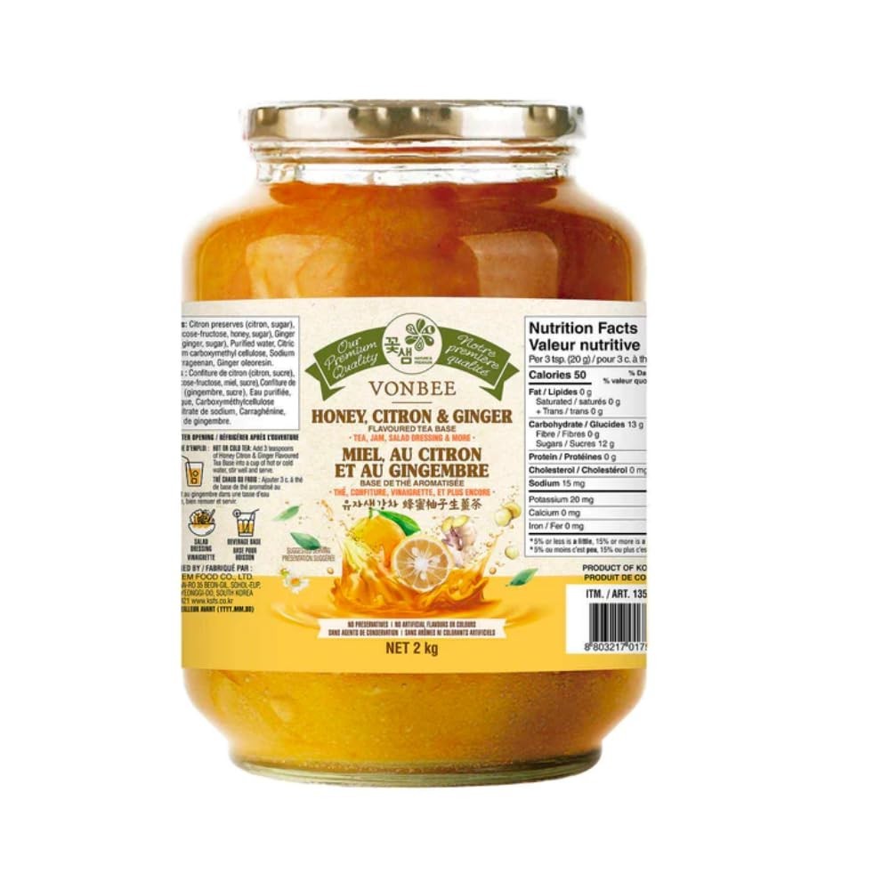 Caffeine-Free Honey Citron & Ginger Tea – 70.54 oz Natural Flavor Boost