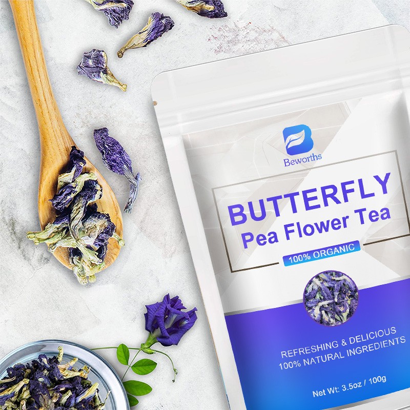 Butterfly Pea Flower Tea Pyramid Tea Bags, Clitoria ternatea Premium