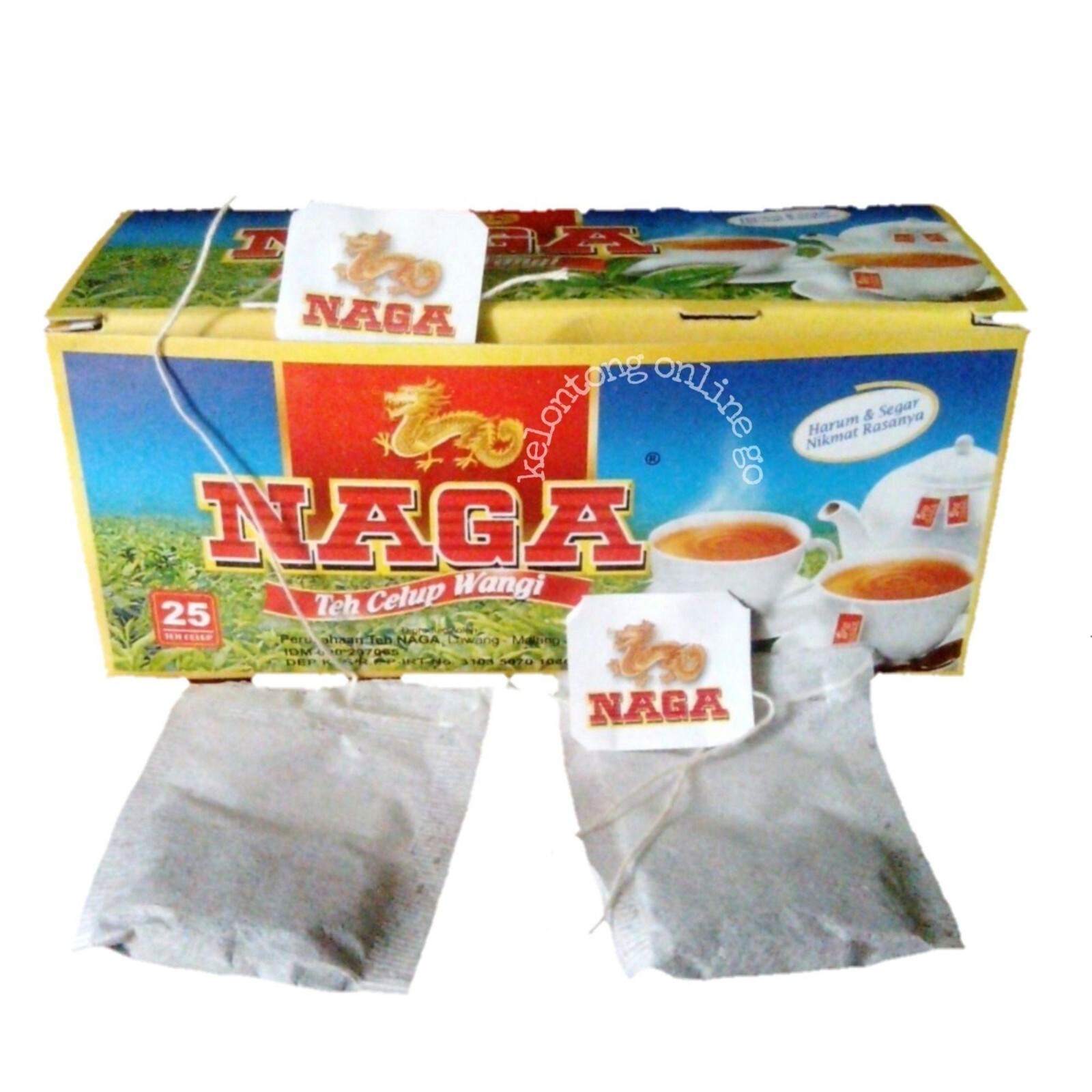 Naga Indonesian Dragon Tea Traditional Tea, 2 boxes (50 pcs)