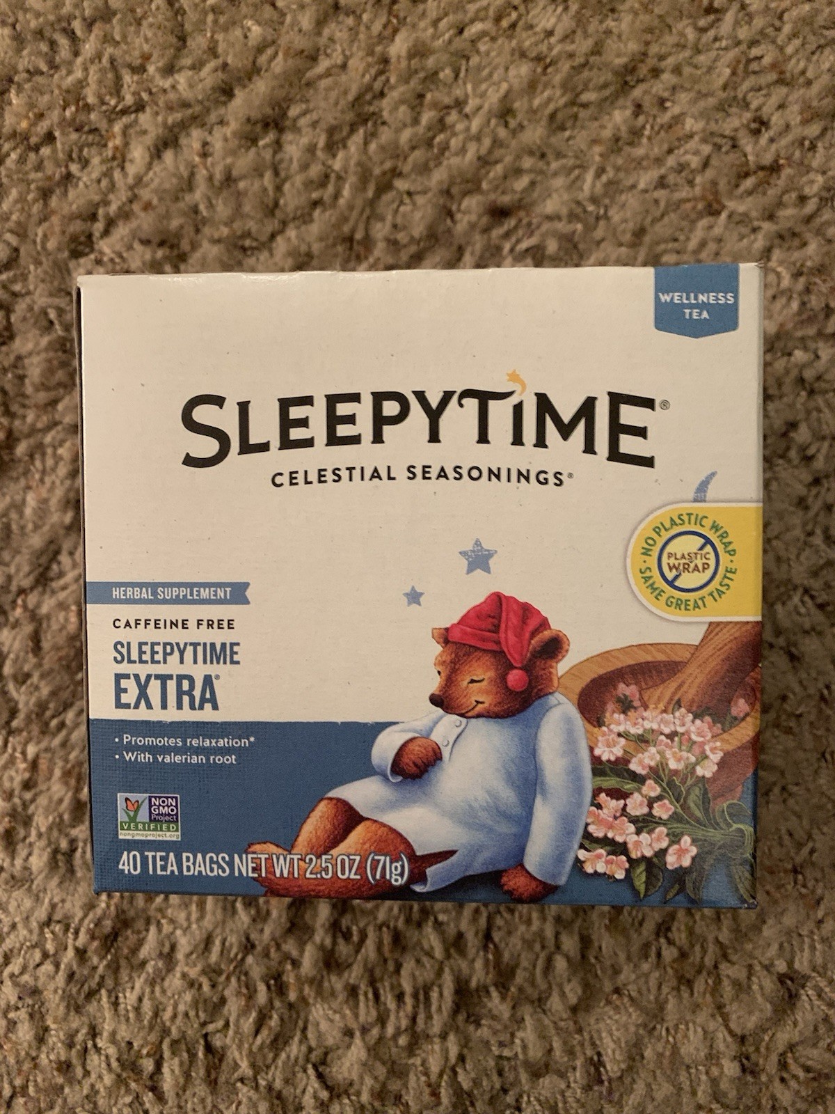 Wellness Tea, Sleepytime Extra®, Caffeine Free, 40 Tea Bags, 2.5 oz (71 g)