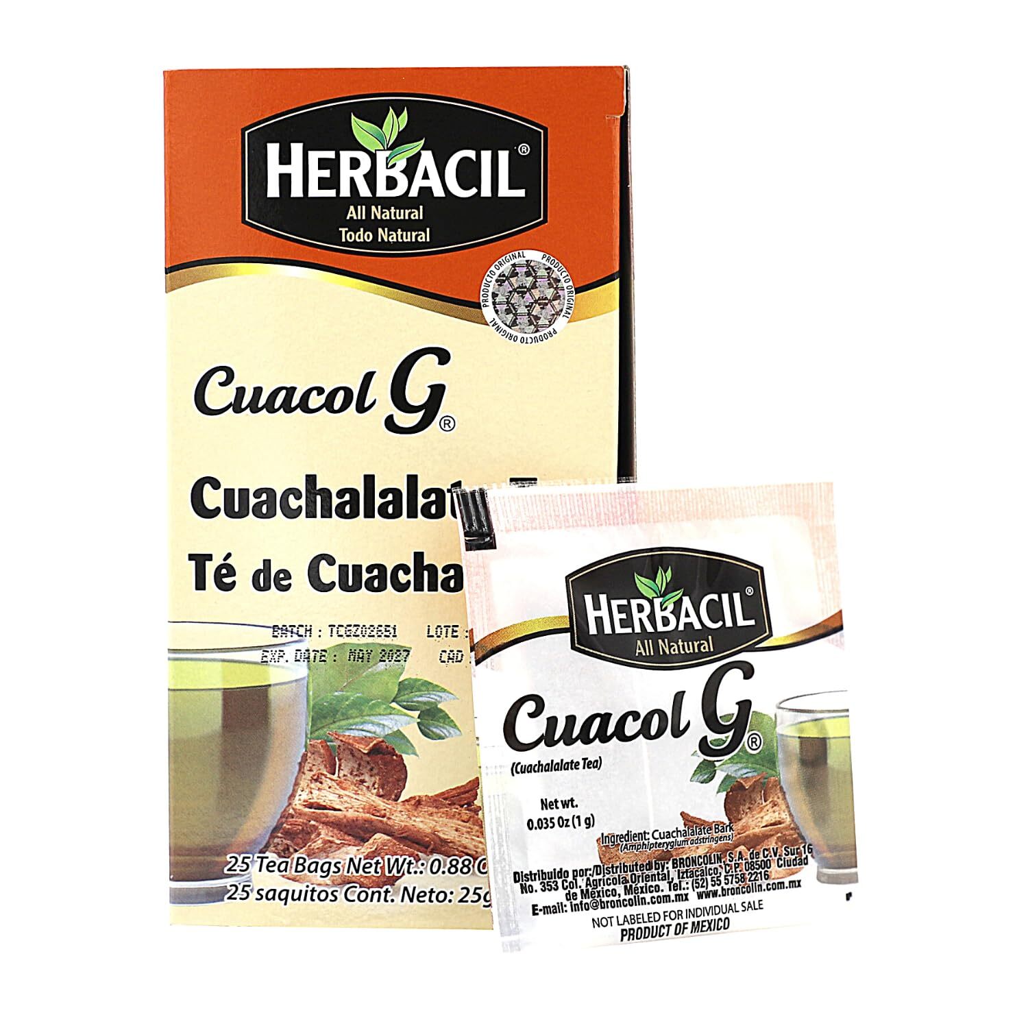 Te De Cuachalalate 2-pack of 25 tea bags per box 50 bags