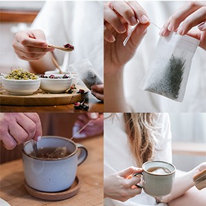 400pcs Tea Bags for Loose Leaf Tea Empty Tea Bags Loose Leaf, Disposable Round