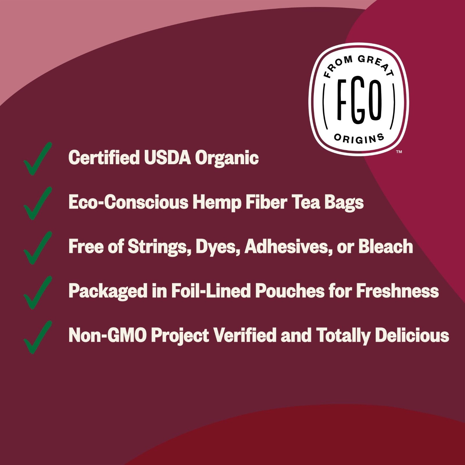 Organic Hibiscus Tea Bags – 100 Count, Caffeine Free, Eco-Friendly Packaging