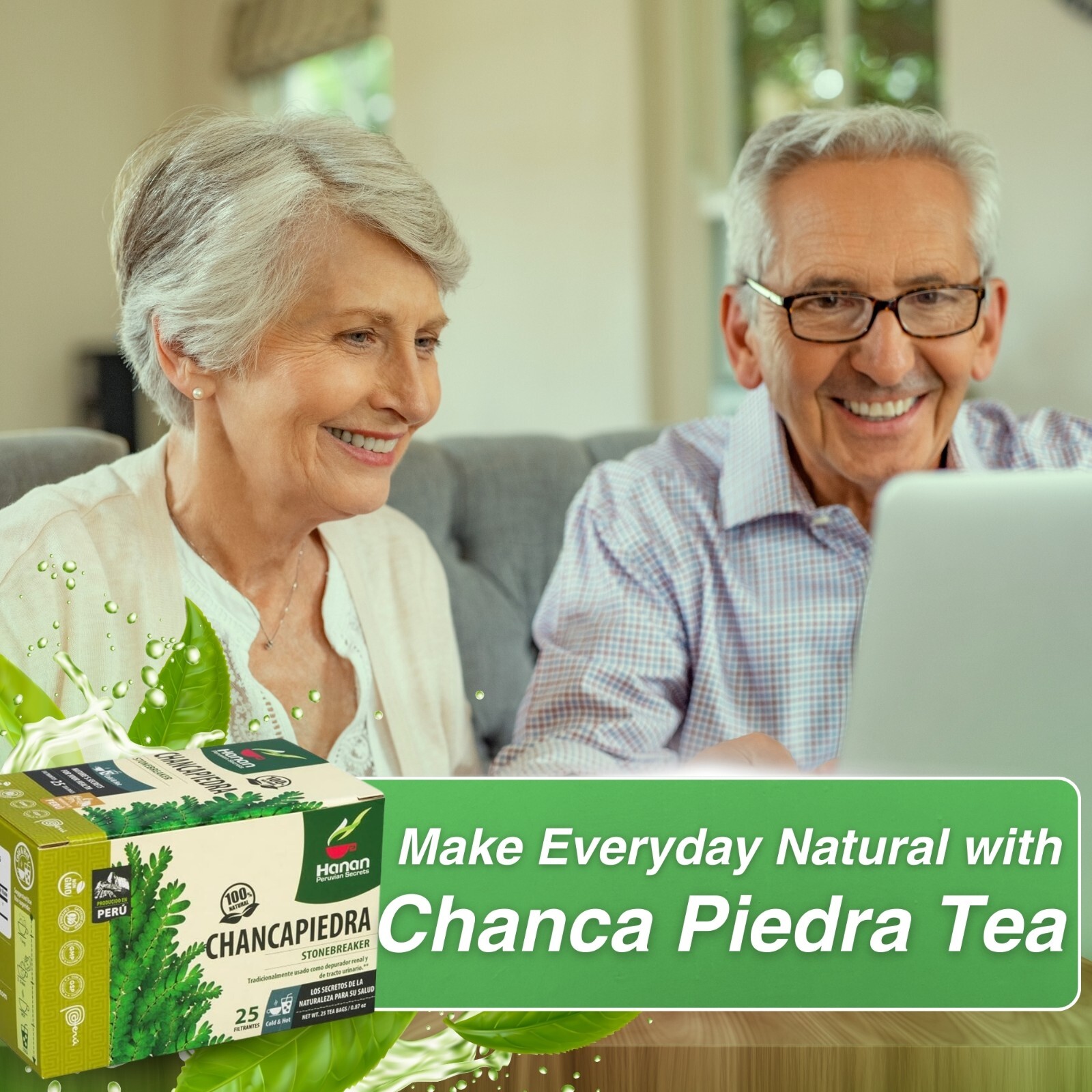 Chanca Piedra Tea 50 Teabags – Herbal Stone Breaker Tea from Peru Chanca Hierba